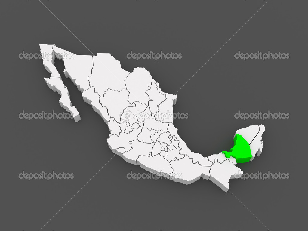 Map of Campeche. Mexico.