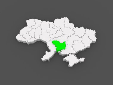 nikolaev bölge haritası. Ukrayna.