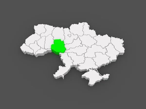 Mapa regionu winnicy. Ukraina. — Zdjęcie stockowe