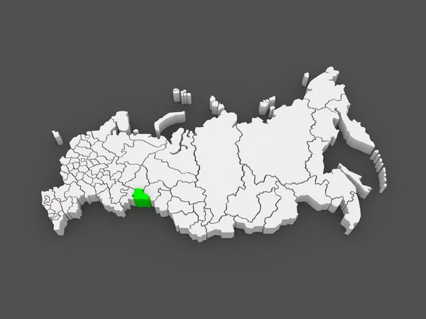 Map of the Russian Federation. Kurgan region. — Stock Photo, Image