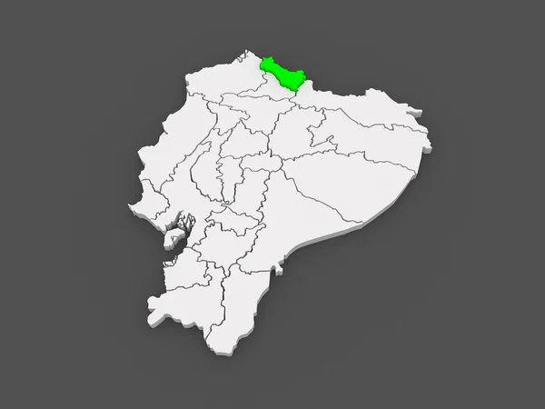 Mapa de Carchi. Ecuador . — Foto de Stock