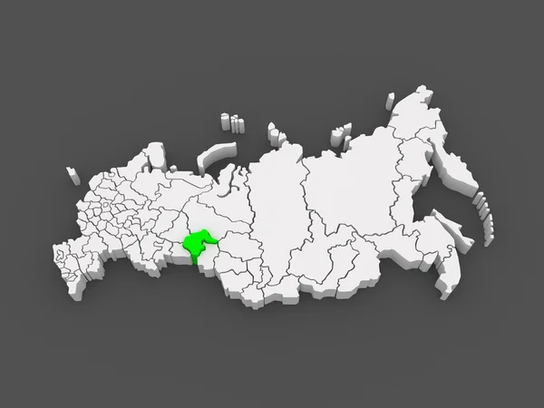 Map of the Russian Federation. Tyumen region. — Stock Photo, Image