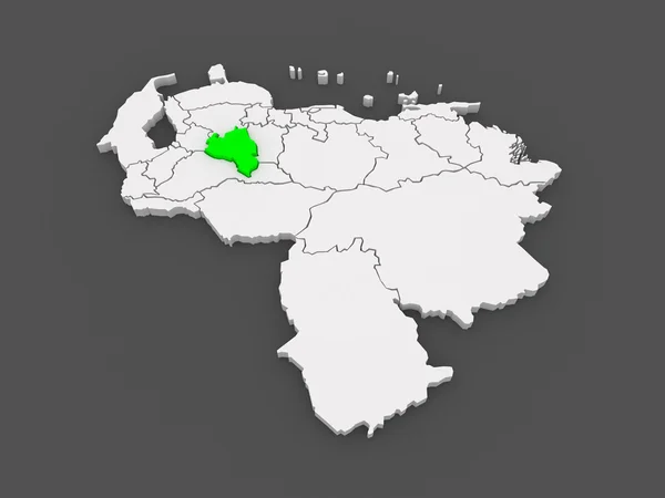 Portuguesa Haritası. Venezuela. — Stok fotoğraf
