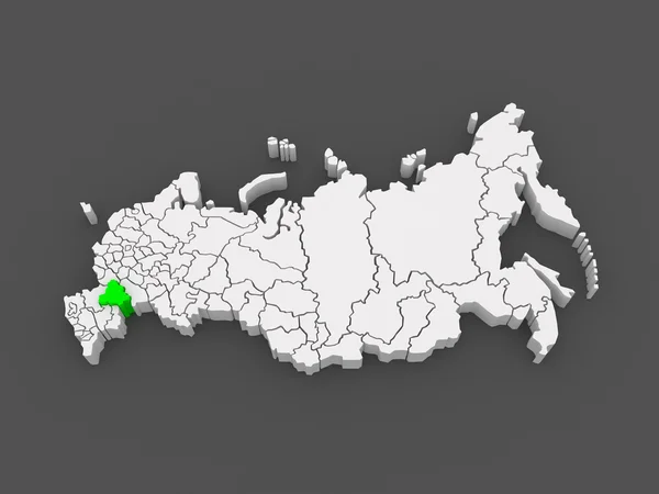 俄罗斯联邦的地图。伏尔加格勒地区. — 图库照片