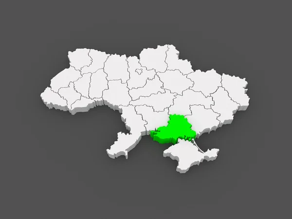 Mapa da região de Kherson. Ucrânia . — Fotografia de Stock