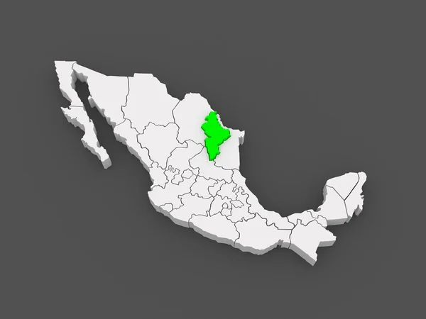 Map of Nuevo Leon. Mexico. — Stock Photo, Image