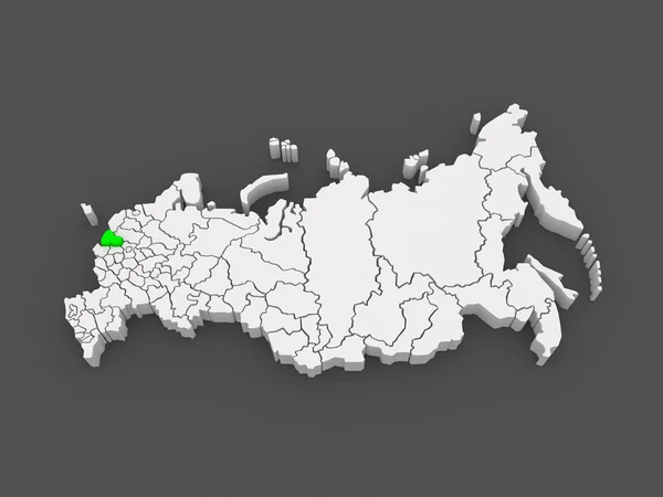 Map of the Russian Federation. Smolensk region. — Stock Photo, Image