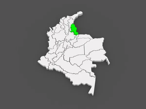 Mapa de Norte de Santander. Colombia . —  Fotos de Stock