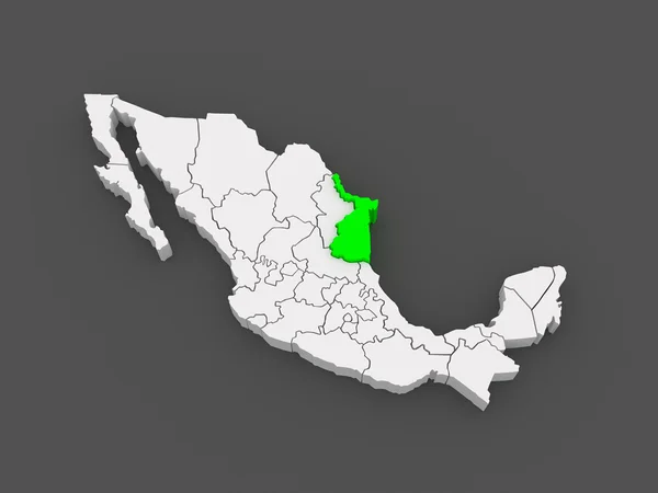 Mapa de Tamaulipas. México. . —  Fotos de Stock