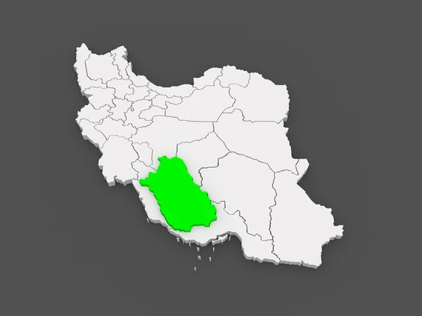 Mapa de Farsa. Irán . — Foto de Stock
