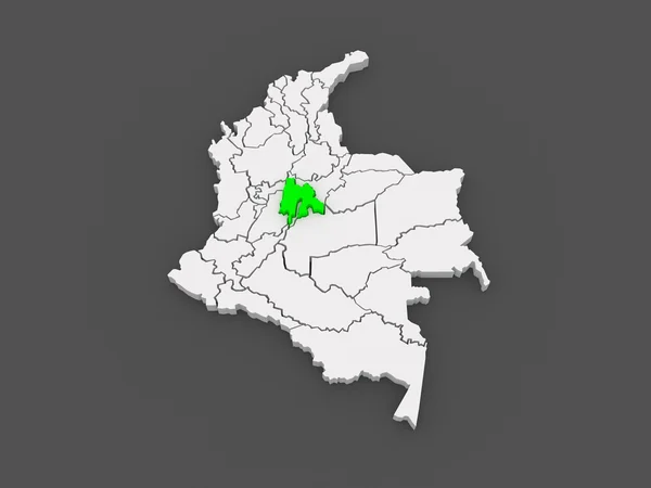 Kaart van cundinamarca. Colombia. — Stockfoto
