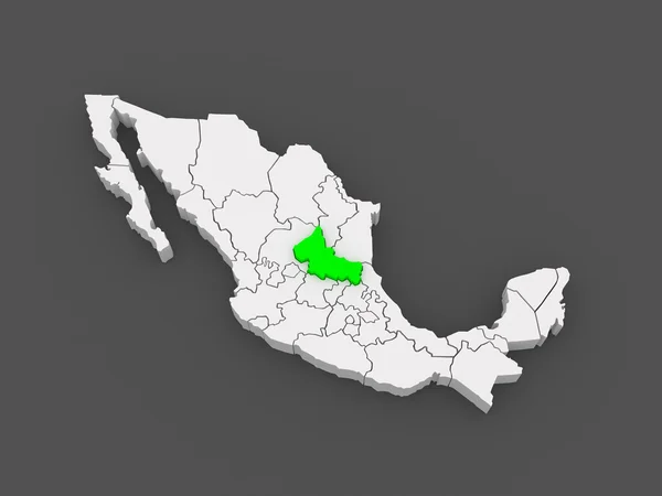 Map of San Luis Potosi. Mexico. — Stock Photo, Image