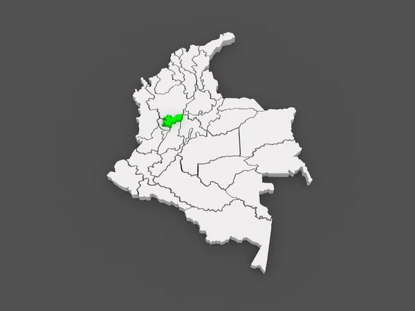 Mapa de Caldas. Colombia . —  Fotos de Stock