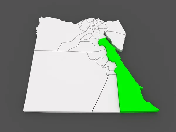 홍 해 (알 바르 알 아 흐 마 르)의 지도. 이집트. — 스톡 사진