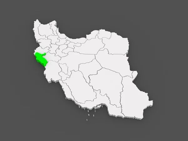 Mapa de Ilam. Irán . —  Fotos de Stock