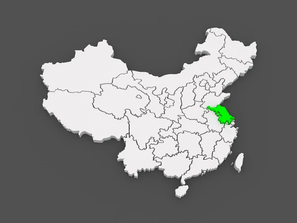 Karte von Jiangsu. China. — Stockfoto