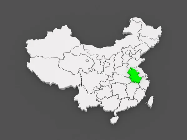 Map of Anhui. China. — Stock Photo, Image