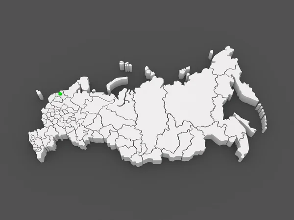 Mappa della Federazione Russa. San Pietroburgo . — Foto Stock