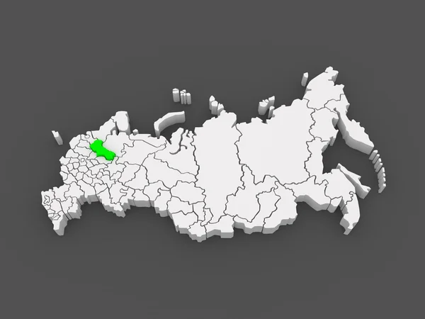 Mappa della Federazione Russa. Regione di Vologda . — Foto Stock