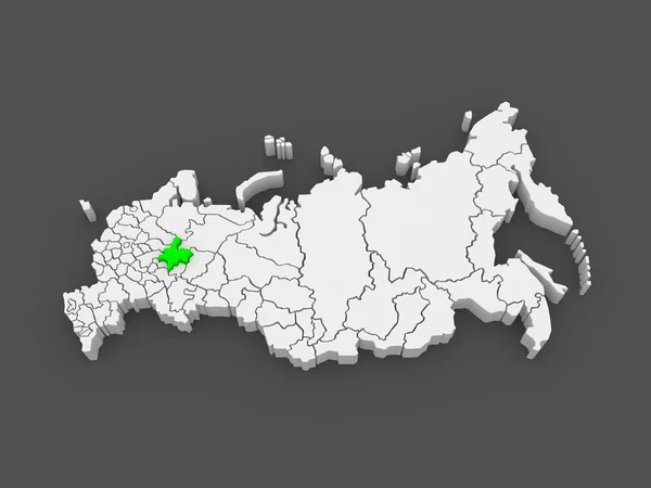 Map of the Russian Federation. Kirov region. — Stock Photo, Image