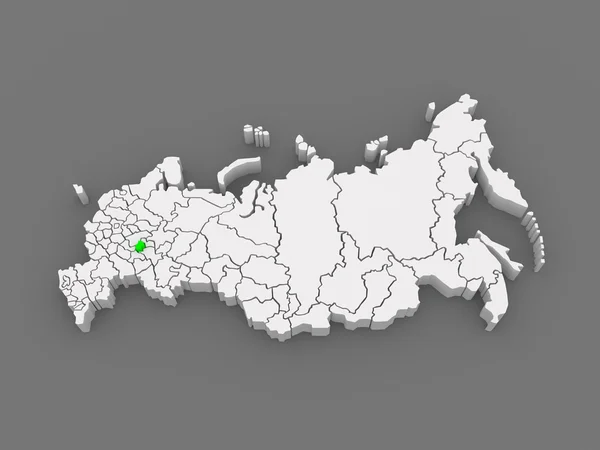 Mapa da Federação Russa. República de Chuvashia . — Fotografia de Stock