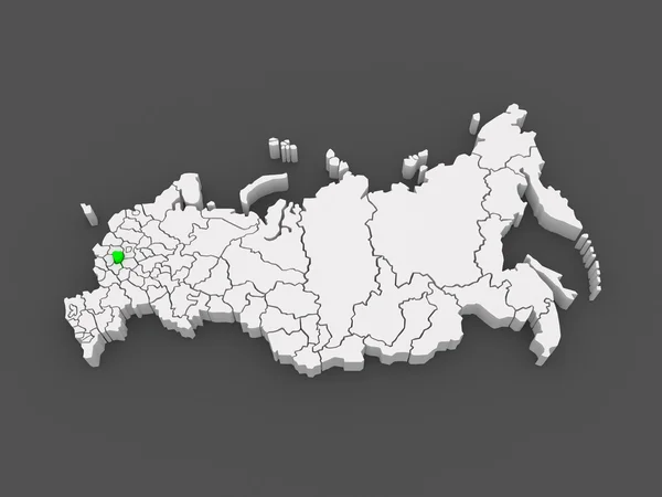 Mappa della Federazione Russa. Regione di Tula . — Foto Stock