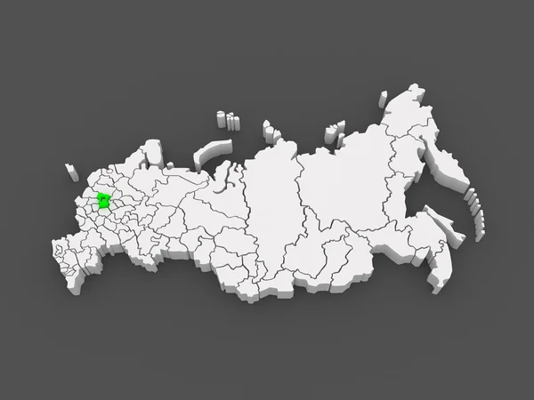 Térkép az Orosz Föderáció. Diósd. — Stock Fotó