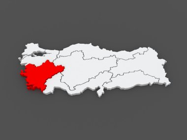 Ege Haritası. Türkiye.