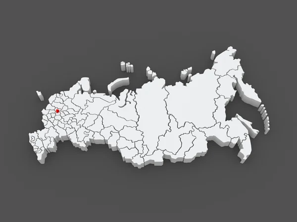 俄罗斯联邦的地图。莫斯科. — Stock fotografie