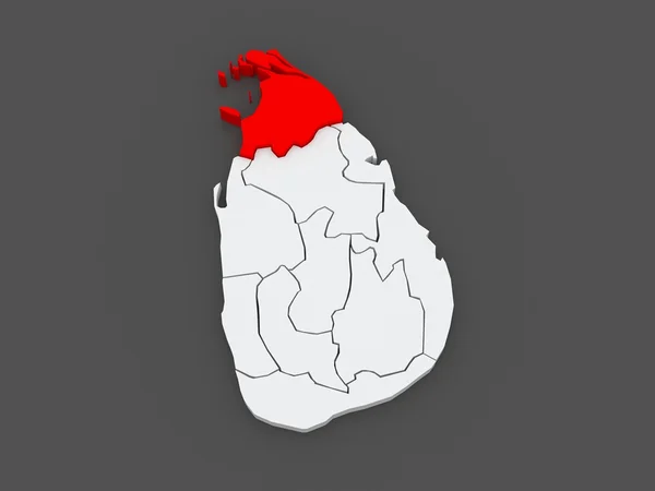 Χάρτη της Βόρειας. Σρι Λάνκα. — Φωτογραφία Αρχείου