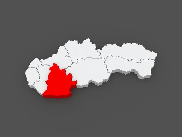 Map of Nitra. Slovakia. — Stock Photo, Image