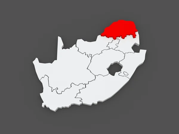 Mapa de Limpopo (Polokwane). África do Sul . — Fotografia de Stock