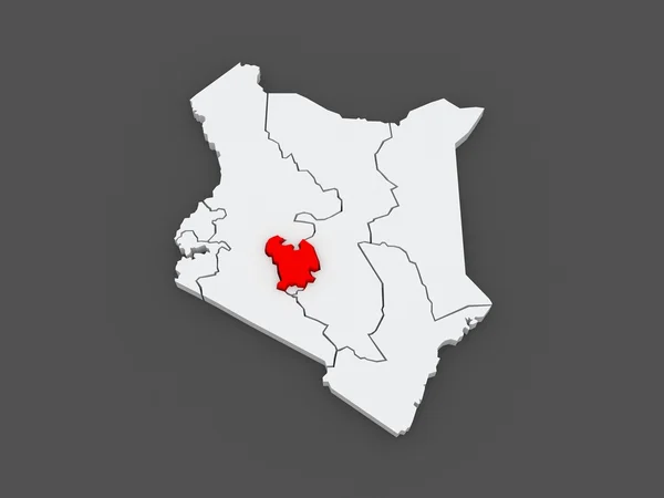 Mappa di Central. Kenya . — Foto Stock