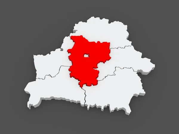 Carte de région de Minsk. Bélarus . — Photo