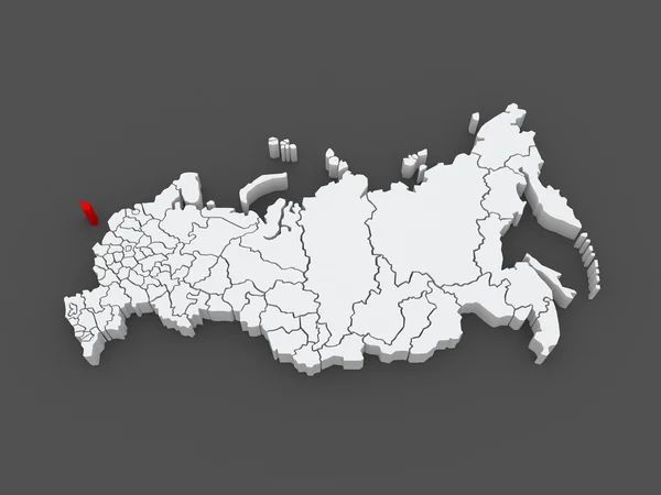 Karte der Russischen Föderation. Gebiet Kaliningrad. — Stockfoto