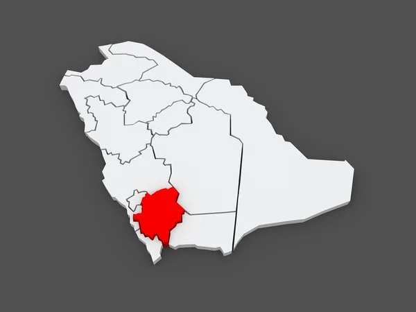 Mapa asher. Saúdská Arábie. — Stock fotografie