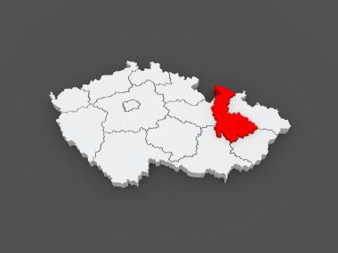olomouc Haritası. Çek Cumhuriyeti.