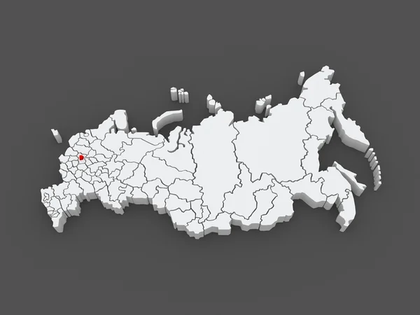 Map of the Russian Federation. Moscow. — Stock Photo, Image