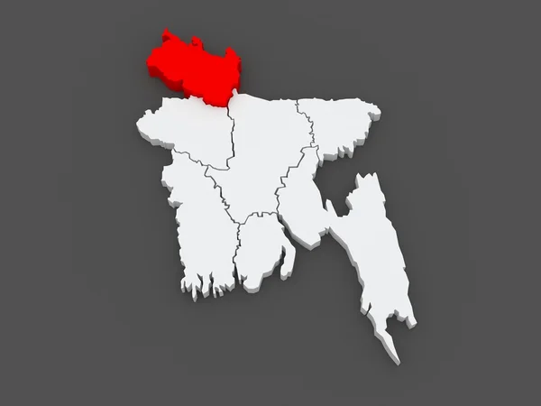 Mapa de Rangpur. Bangladesh . — Foto de Stock