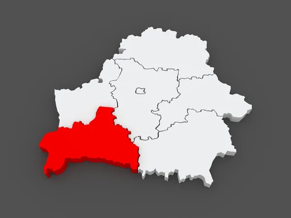 Karte der Region Brest. Weißrussland. — Stockfoto
