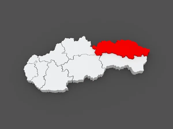 Karta över presov. Slovakien. — 图库照片