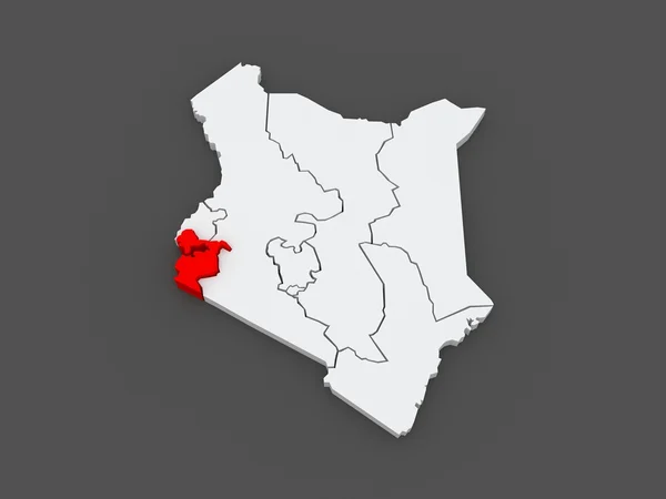 萨省地图。肯尼亚. — 图库照片