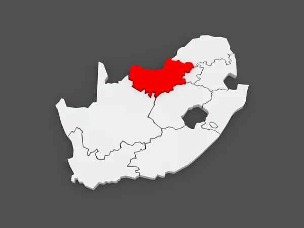 Mappa di Nord Ovest (Mafikeng). Sudafrica . — Foto Stock