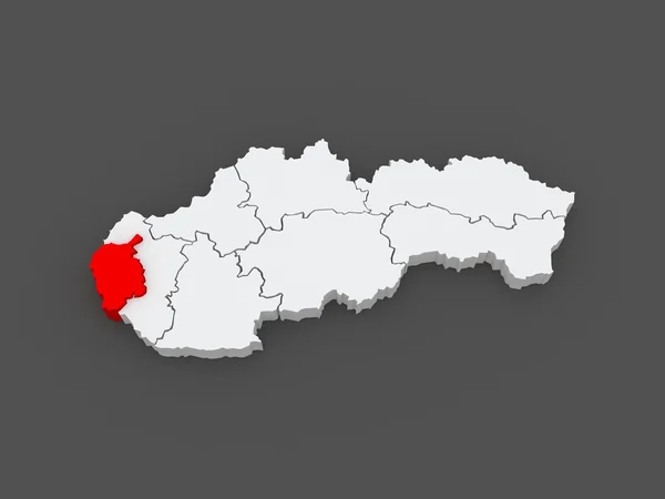 Map of Bratislava Region. Slovakia. — Stock Photo, Image