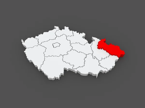 Mappa della Moravia. Repubblica ceca . — Foto Stock