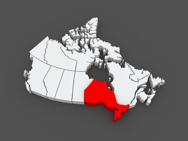 Карта Онтарио. Канада . — стоковое фото