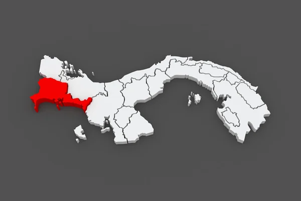 Mapa chiriqui. Panama. — Stock fotografie