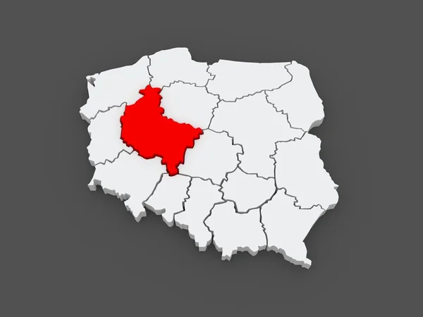 Map of Wielkopolska. Poland. — Stock Photo, Image