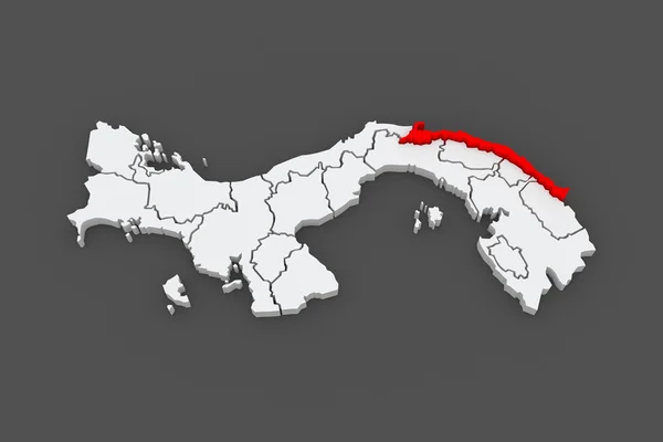 Karte von guna yala. panama. — Stockfoto