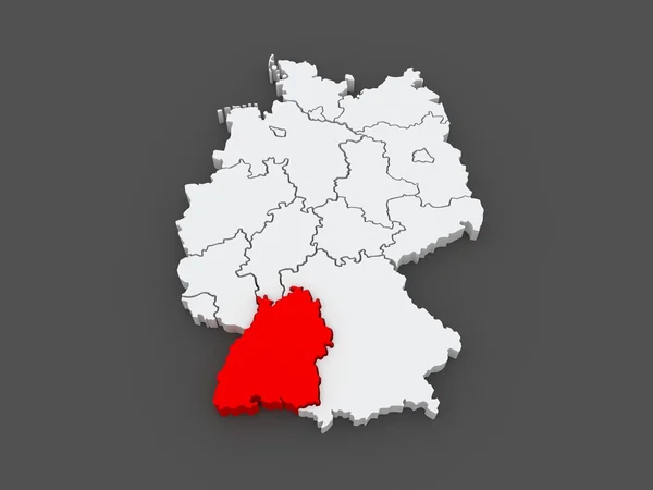 Kaart van baden-Württemberg. Duitsland. — Zdjęcie stockowe